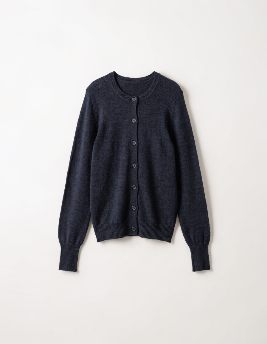 Navy merino knit cardigan