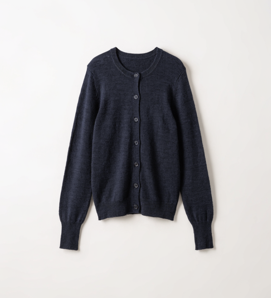 Navy merino knit cardigan