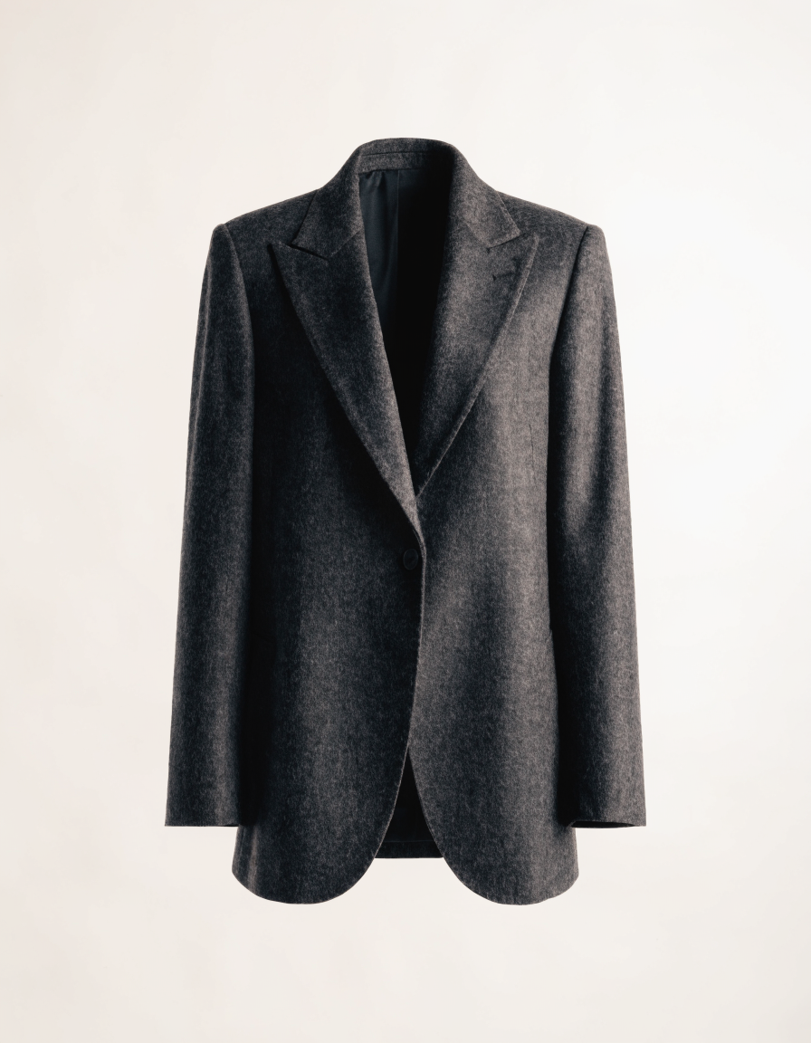 Charcoal grey wool blazer