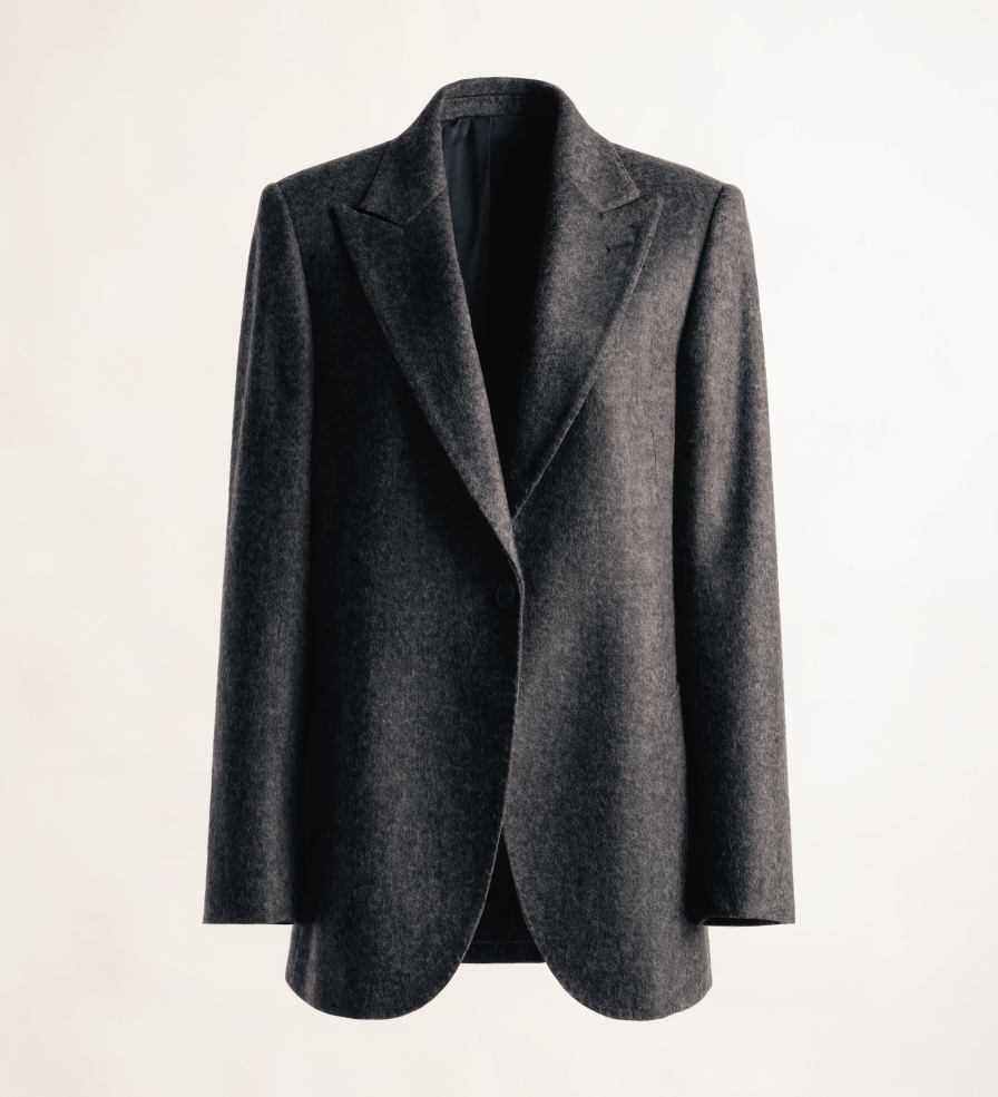 Charcoal grey wool blazer