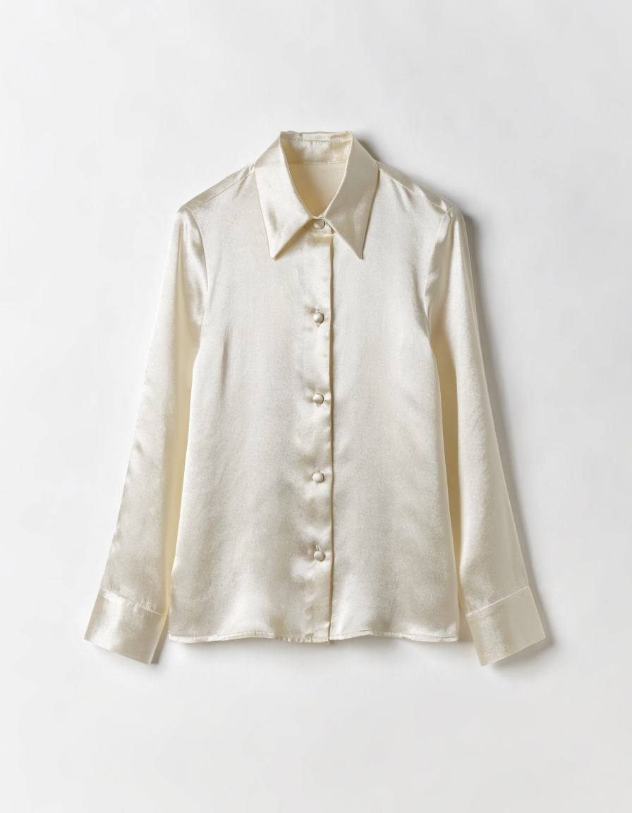 Ivory silk blouse