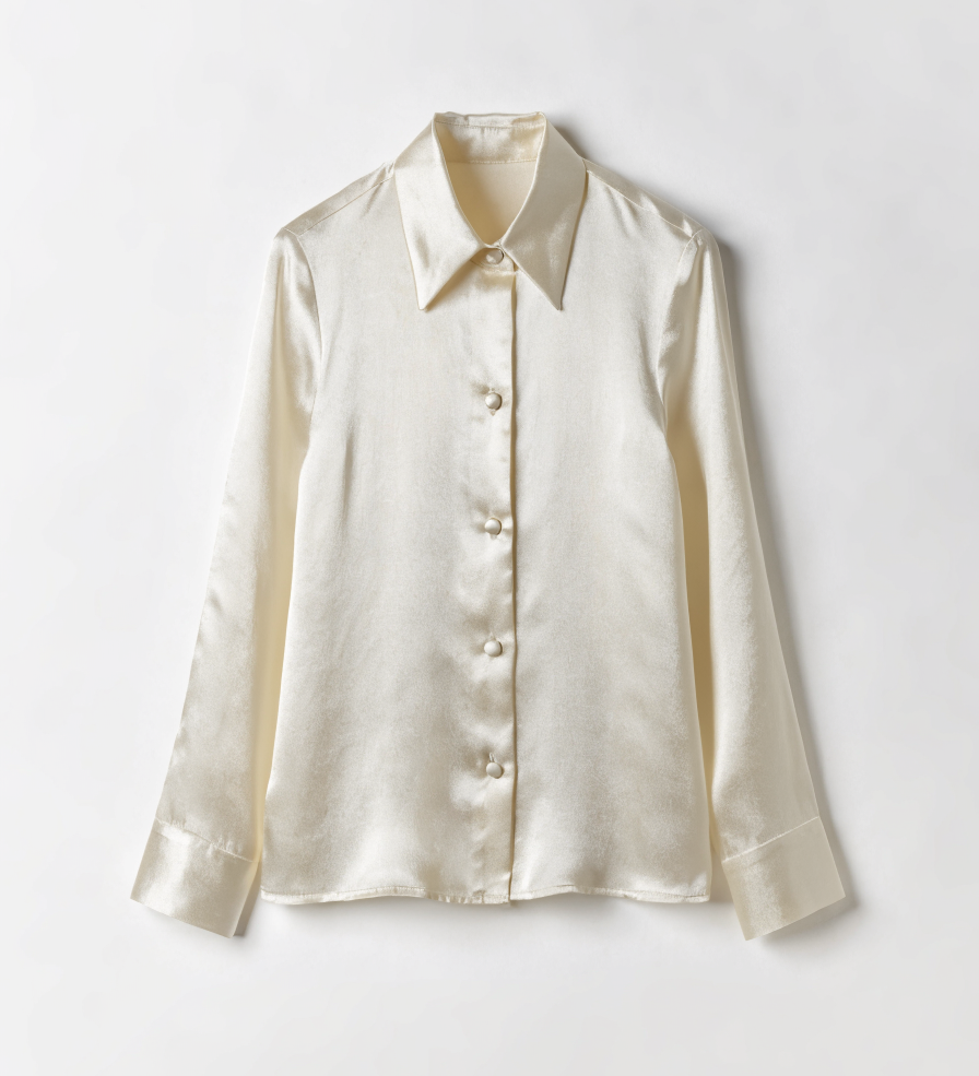 Ivory silk blouse