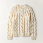 Cream cable-knit sweater