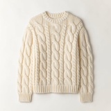 Cream cable-knit sweater